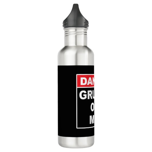 Gefahr: Grumpy Old Man - Funny Gag Joke Geschenk Edelstahlflasche (Links)