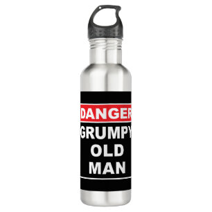 Gefahr: Grumpy Old Man - Funny Gag Joke Geschenk Edelstahlflasche