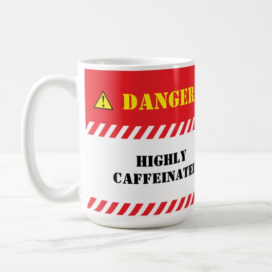 Gefahr hoch koffeiniert kaffeetasse (Links)