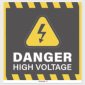 Gefahr Hochspannung Aufkleber (Blatt)