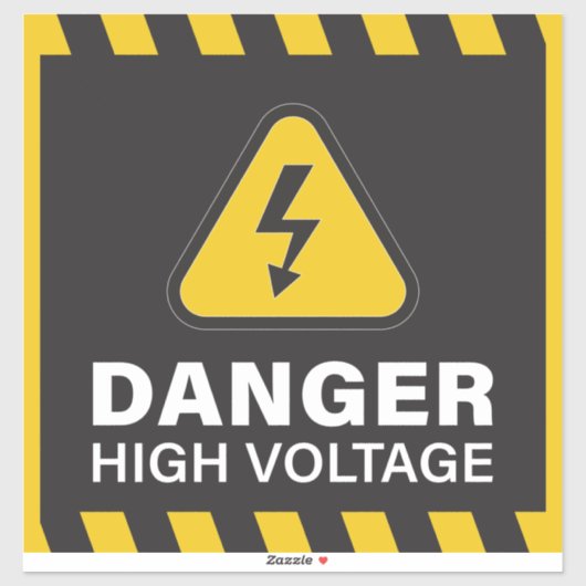 Gefahr Hochspannung Aufkleber (Blatt)