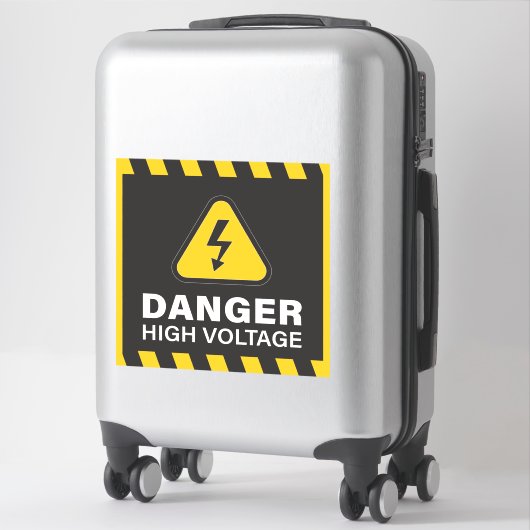 Gefahr Hochspannung Aufkleber (Koffer)