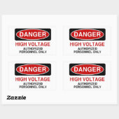 Gefahr Hochspannung Rechteckiger Aufkleber (Blatt)