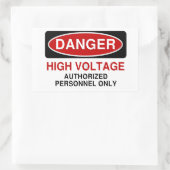 Gefahr Hochspannung Rechteckiger Aufkleber (Tasche)