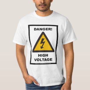 Gefahr! Hochspannung - Weiß T-Shirt