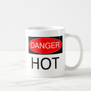 Gefahr - Hot Funny Kaution T - Shirt Beutel Krawat Kaffeetasse