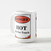 Gefahr Hot Sign Kaffeetasse (Vorderseite Links)