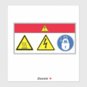 Gefahr/Hot Surface Label Dd2 (Blatt)