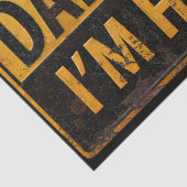 GEFAHR, ICH BIN HEISS - Vorsicht, Metallwarnung - Seidenpapier (Ausschnitt)