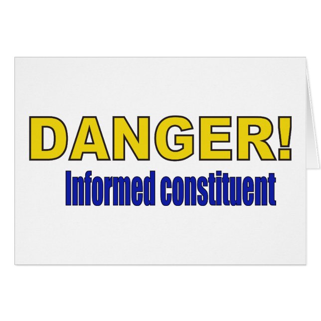 GEFAHR! informierter Wähler (Vorderseite (Horizontal))