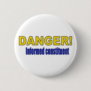GEFAHR! informierter Wähler Button