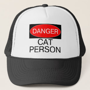 Gefahr - Katzenmensch Lustiges T-Shirt Tasse Hut S Truckerkappe