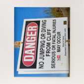 GEFAHR - Kein Klippenspringen - Hawaii - 16x20 - 5 Puzzle (Vertikal)