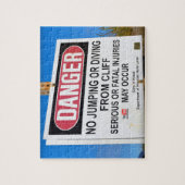 Gefahr - Kein Klippenspringen - Hawaii - 8x10 - 11 Puzzle (Vertikal)