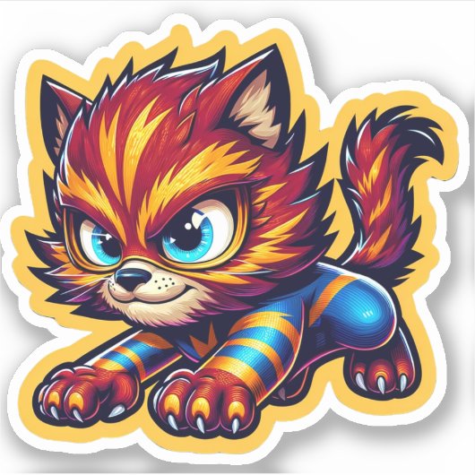 Gefahr Kitty Aufkleber (Vorderseite)