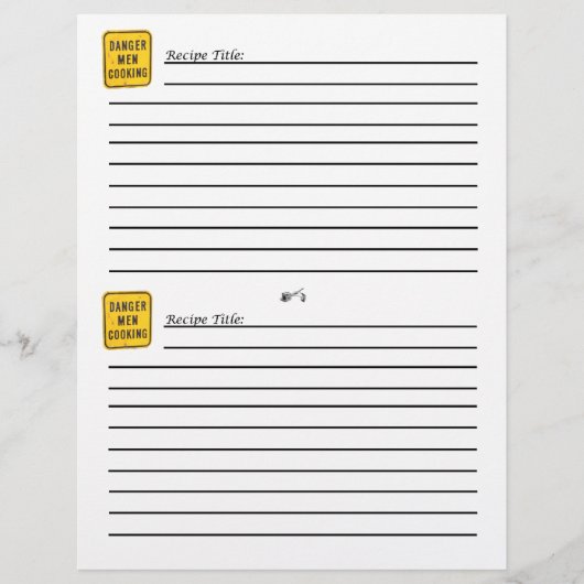 Gefahr: Männer Kochkarte (Vorderseite)