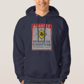 Gefahr Männergrundhemd Hoodie (Vorderseite)
