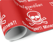 Gefahr! Minen! ☠ Cambodian Khmer Sign ☠ Geschenkpapier (Rolleneckpunkt)
