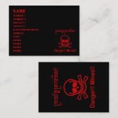 Gefahr! Minen! ☠ Cambodian Khmer Sign ☠ Visitenkarte (Vorne/Hinten)