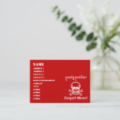 Gefahr! Minen! ☠ Cambodian Khmer Sign ☠ Visitenkarte (Stehend Vorderseite)