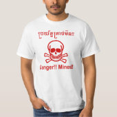 Gefahr! Minen! ☠ kambodschanische Khmer Sign ☠ T-Shirt (Vorderseite)