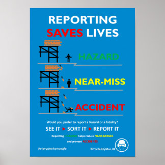 Gefahr, nah an Frau, Unfallplakat Poster