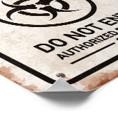 Gefahr NICHT durch Eingabe von rostigen Zeichen un Poster (Ecke)