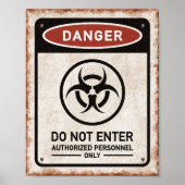 Gefahr NICHT durch Eingabe von rostigen Zeichen un Poster (Vorne)