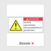 Gefahr nicht öffnen aufkleber (Blatt)