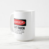 GEFAHR - nicht tun Touch Kaffeetasse (Vorderseite Links)