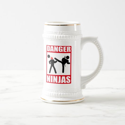 Gefahr Ninjas Bierglas (Rechts)