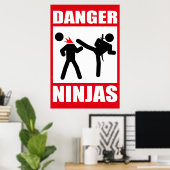 Gefahr Ninjas Poster (Heimbüro)