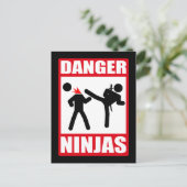 Gefahr Ninjas Postkarte (Stehend Vorderseite)