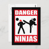 Gefahr Ninjas Postkarte (Vorne/Hinten)