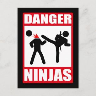 Gefahr Ninjas Postkarte