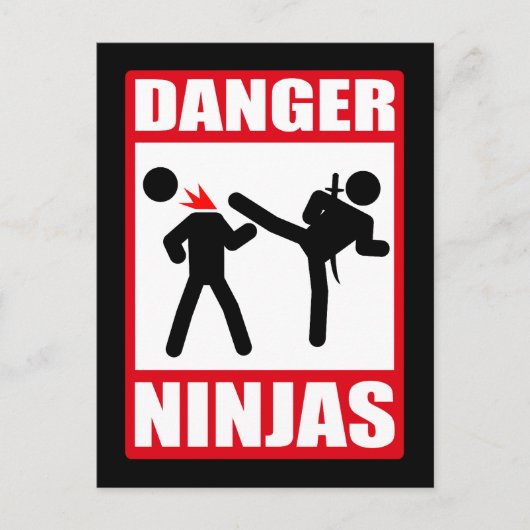 Gefahr Ninjas Postkarte (Vorderseite)