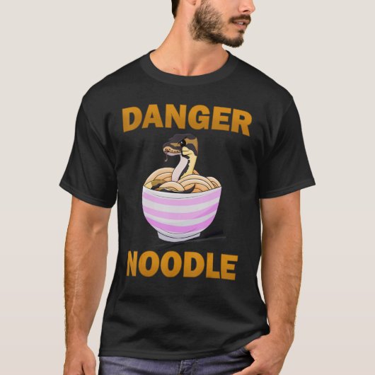 Gefahr Noodle T-Shirt Ball Python Snake Lover (Vorderseite)