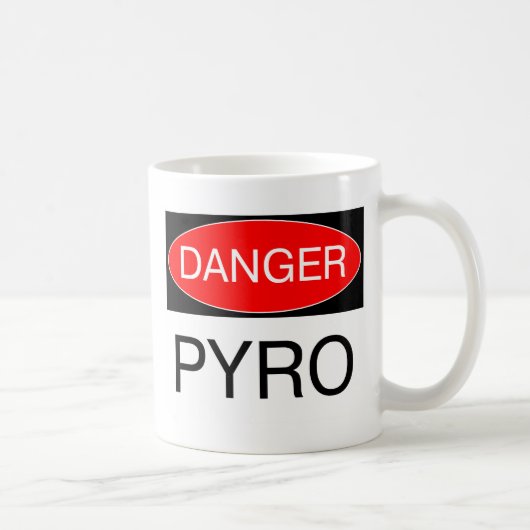 Gefahr - Pyro Funny Pyrotechniker T - Shirt Tasse  (Rechts)