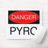 Gefahr - Pyro Funny Pyrotechniker T - Shirt Tasse Mousepad (Mit Mouse)