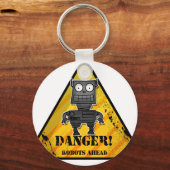 Gefahr! Roboter Schlüsselanhänger (Vorderseite)