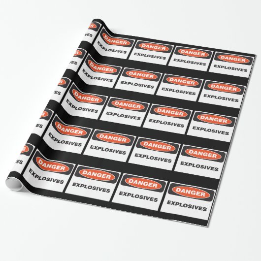 Gefahr: Sprengstoffe Geschenkpapier (Ungerollt)