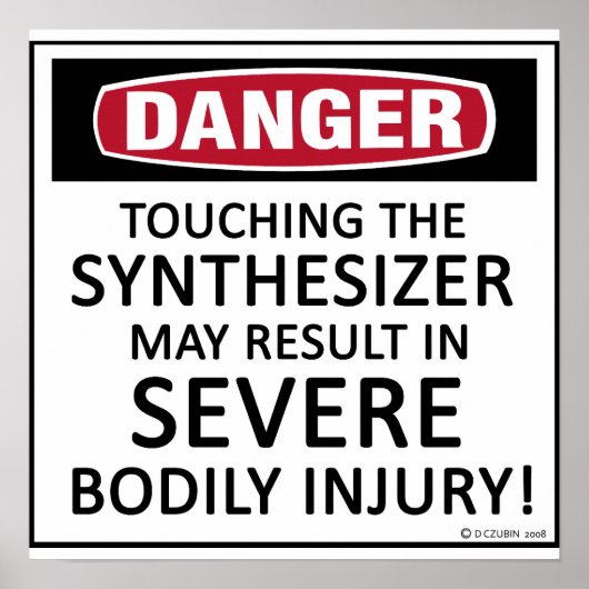 Gefahr Synthesizer Poster (Vorne)