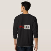 🔥 „GEFAHR“-T-Shirt ⚠️ Sweatshirt (Schwarz voll)