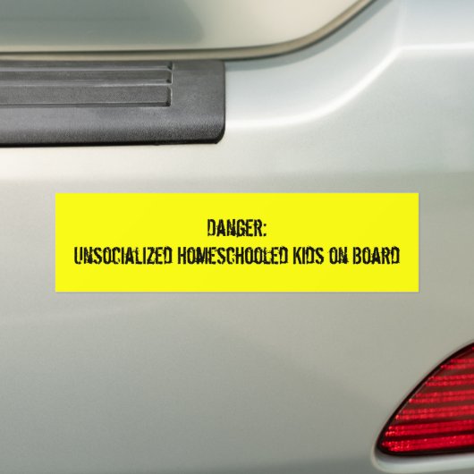 Gefahr: Unsocialized Homeschooled Kinder an Bord Autoaufkleber (Auf Auto)