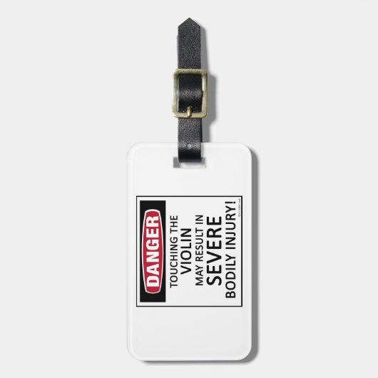 Gefahr Violin Gepäckanhänger (Vorderseite vertikal)