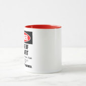 Gefahr Vorsicht vor dem Introvert-Zeichen Tasse (Zentrum)