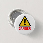 GEFAHR – Warnschild Design Button (Vorne & Hinten)