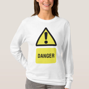Gefahr Warnschild Gelbes Dreieck Ausrufezeichen T-Shirt