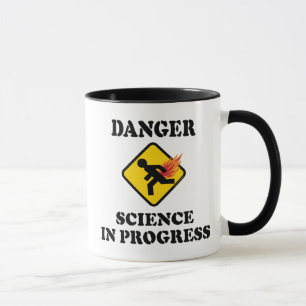 Gefahr Wissenschaft in Arbeit - Flammender Furz Hu Tasse