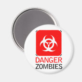 Gefahr Zombies Magnet (Vorderseite/Rückseite)